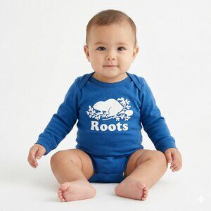 *Roots Baby Organic Cooper Beaver Long Sleeve Bodysuit